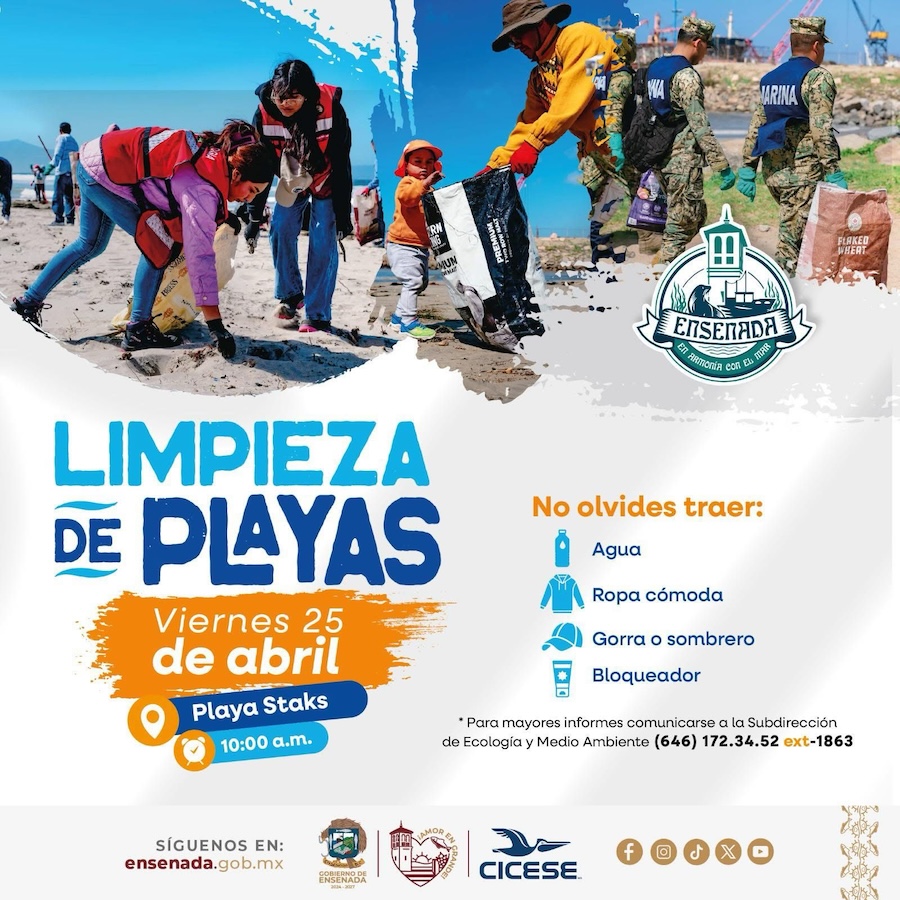 Invita Gobierno de Ensenada a la 4ta. Limpieza de Playas